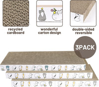 PatiencET Cat Scratch Pad with Box - Flat - 3 Pack - image 2