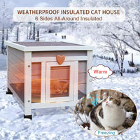 Cat House for Outdoor Cats - Grey (with Liner) - image 4