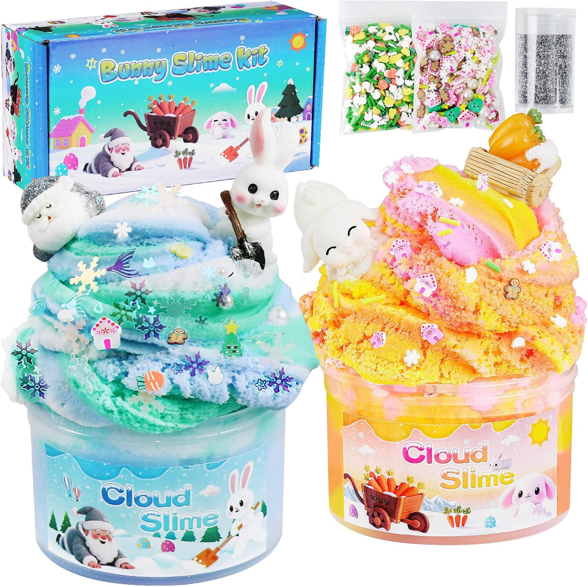 Axolotl Cloud Slime Kit 2 Pack - Bunny Slime