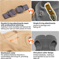 Dog Fleece Vest Sweater Winter Jacket for Small and Medium Large Dogs - Large / BEIGE - image 3