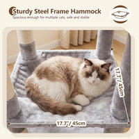 Heybly 53.1" Corner Cat Tree for Large Cats - Light Gray / 53 inch - image 3