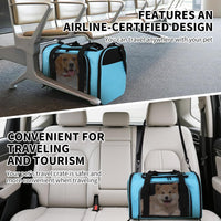 Cat Dog Carriers Soft-Sided - 20.0"L x 13.0"W x 13.0"H / blue - image 3