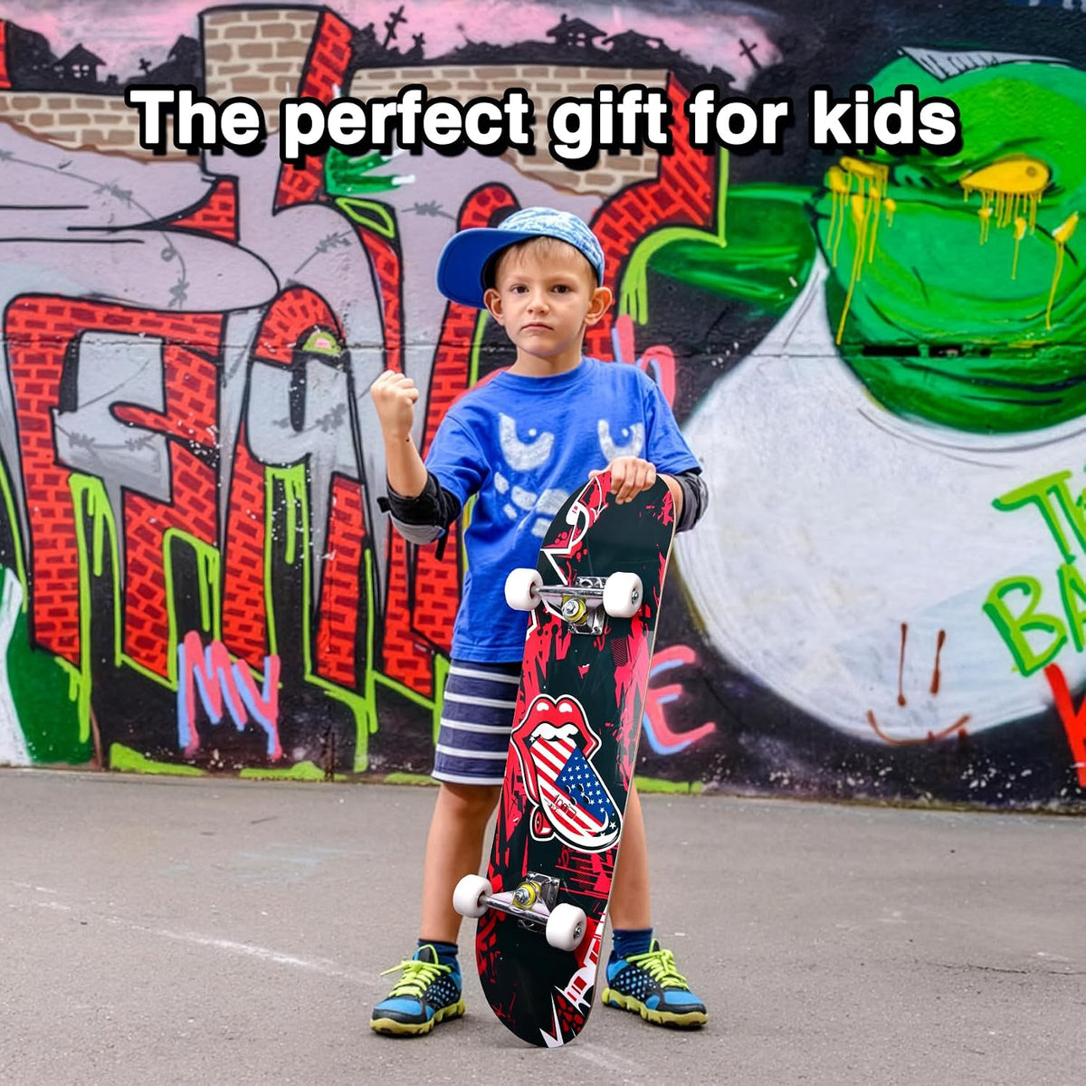 Skateboards for Beginners Kids Boys Girls and Adults, 31''x8'' - Rockwave - image 2