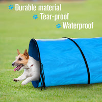 Dog Tunnel, Dog Agility Tunnel, Play - Blue - image 2