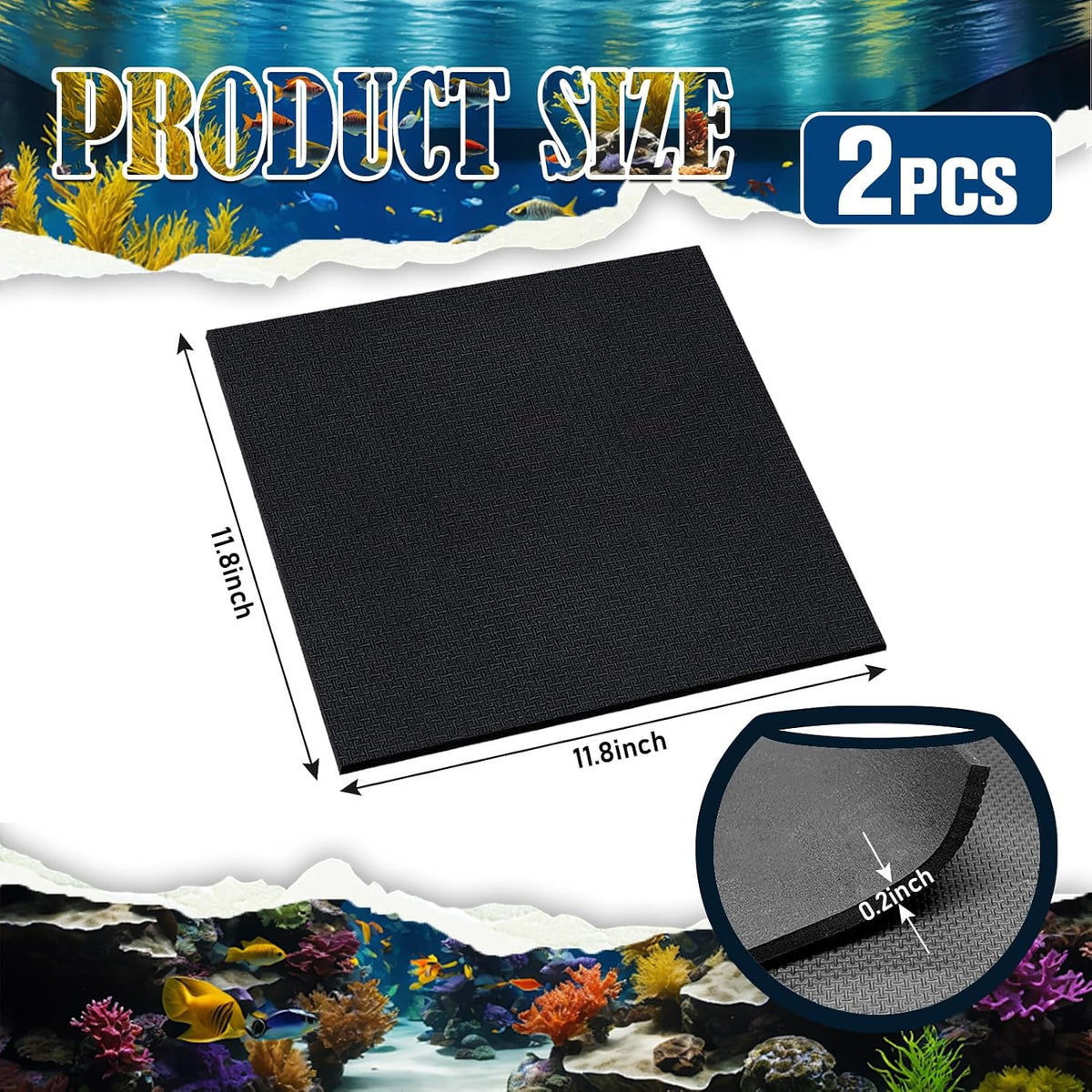 48x24 Inch Aquarium Leveling Mat - No Glue / 11.8 x 11.8 Inch - image 2