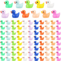 CRTWDMAN 240 Pcs Mini Resin Ducks, Tiny Duck Figurines Bulk