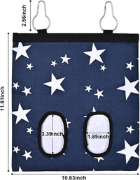 Upgraded Rabbits Hay Feeder Bag for Bunny, Guinea Pigs - Blue Star - image 2