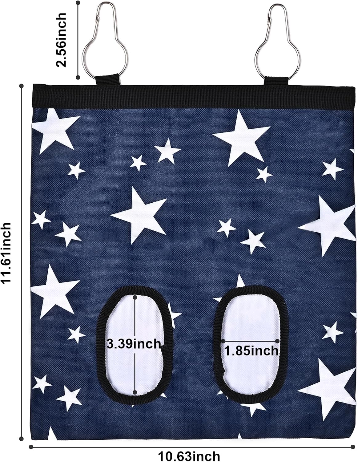 Upgraded Rabbits Hay Feeder Bag for Bunny, Guinea Pigs - Blue Star - image 2