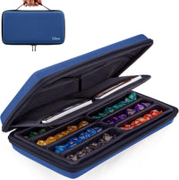 SIQUK Dice Case Dices Storage Case Dice Organizer Holder with Handle – Fun for Kids & Family - Pure Blue