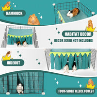 Guinea Pig Hideout, Guinea Pig Corner Hideout - Green / 23"L x 11.7"W x 11.2"TH - image 2