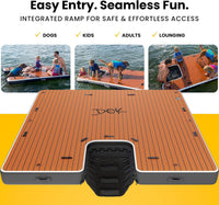 DOK Dog-DOK Inflatable Dock Platform: Safe & Easy Water Access - 8' x 8' / Party-DOK - image 3