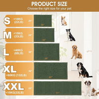 IM HOME 36" x 24" Olive Dog Door Mats for Muddy Paws, Chenille Absorbent Dog Mat, Non Slip Heavy Mud Mat for Dogs, Soft Pet Bed Mat for Entryway, Mud Paws, Inside Floor