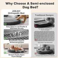 JOEJOY XL Orthopedic Dog Beds Large Sized Dog - Dark grey / XXL(48"x 35"x 7.5") - image 2