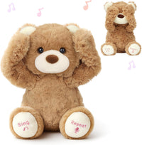 Hopearl Peek A Boo Cow Interactive Repeats What You Say Plush Diary - Bear