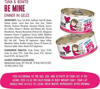 Weruva BFF Minced Natural Wet Cat Food, Tuna and Bonito Be Mine in Gelee, 3oz Can, Pack of 24