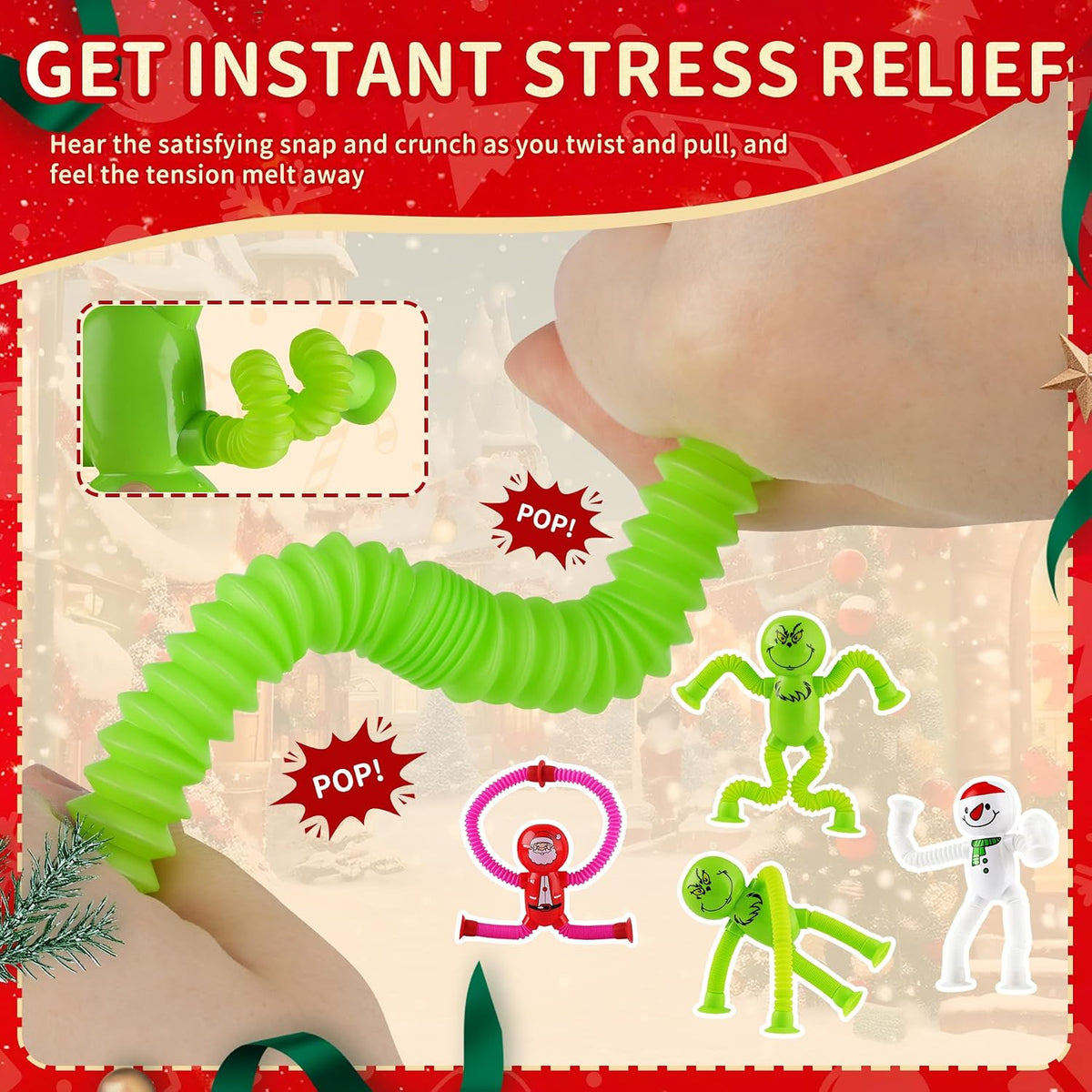 Halloween Pop Tubes Sensory Toys - Christmas Pop Tubes Sensory Toys - image 4