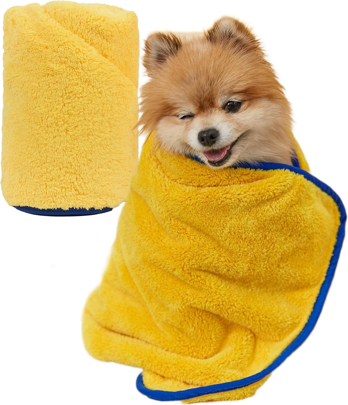 Ultra Absorbent Pet Towel, Quick-Drying - Yellow / Medium