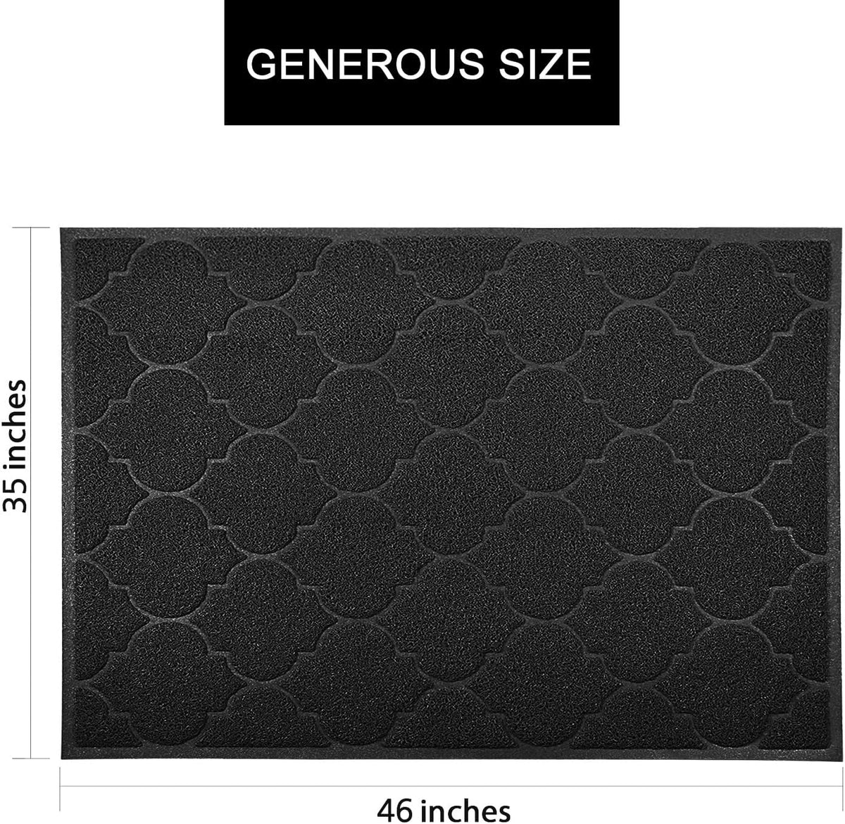 LittleTiger Cat Litter Mat, XL Super Size, Phthalate Free - Black - image 4