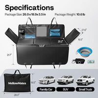 Dog Car Seat Cover for Back Seat 53", Upgraded PU Leather Back Seat Extender with Hard Bottom Holds 400LBS, Waterproof Anti-Scratch, Backseat Cover for Dogs in Car, SUV & Small Truck