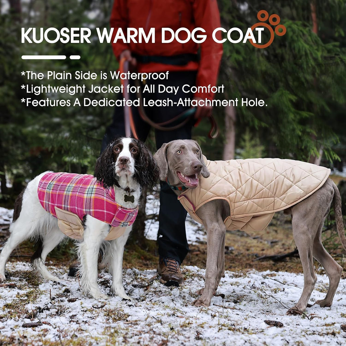 Kuoser Waterproof Dog Coat - Rose / X-Small (Pack of 1) - image 3