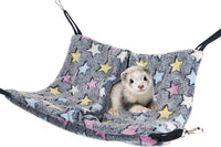 Niteangel Hanging Hammock Nap Sack Swing Bag Pet Sleeper for Ferret - Blue / Stars