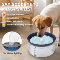 1.2Gal No Spill Dog Water Bowl with Slow Drinking Feeder – Essentials for Dogs - D-Blue - image 3