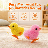 SAURAWAN plush wind-up chicken toys with fluffy bright feathers, 2-piece set - view 5