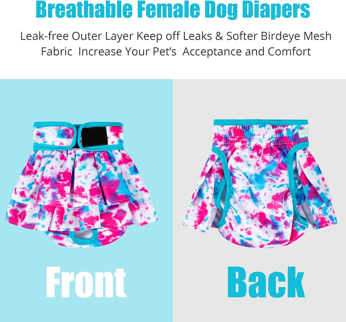 wegreeco Dog Diapers Female - Medium (Pack of 3) / Colorful - image 4