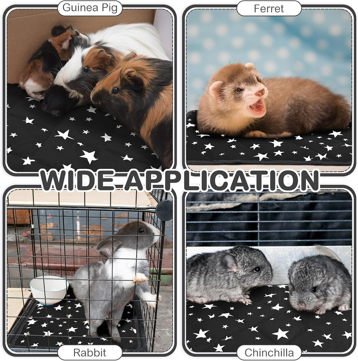 4 Pack Self Warming Cat Bed - Black / 12'' X 12'' / Square - image 4