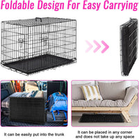 FDW, 48" Foldable Metal Dog Crate, Cage for XL Dogs - Black / 48 Inch Double Door - image 4