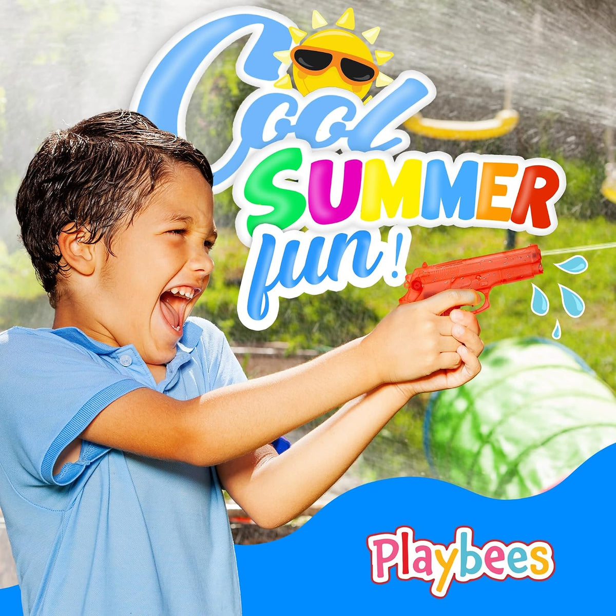 Playbees 12 pack of 6 inch clear water guns for kids in six colors - view 7
