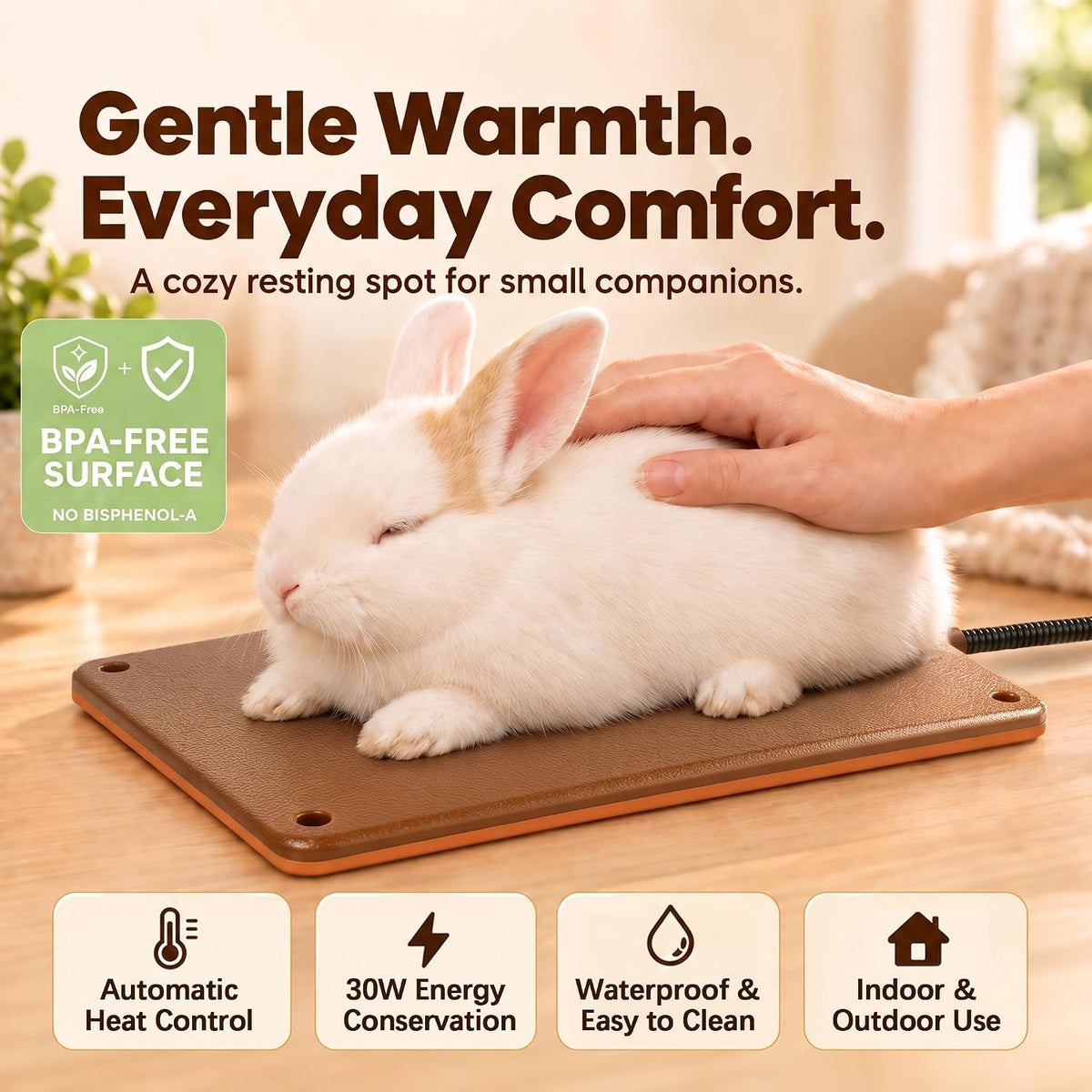 Small Animal Heating Pad, Safety Listed, Thermostatic - L: 15.7" x 11" - image 2