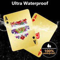 BIERDORF Waterproof Playing Cards, Deck of Cards, Poker Size – Fun for Kids & Family - Gold - image 2