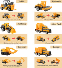 BenRich 1:64 scale die cast construction trucks set of 6, excavator to road roller - view 7