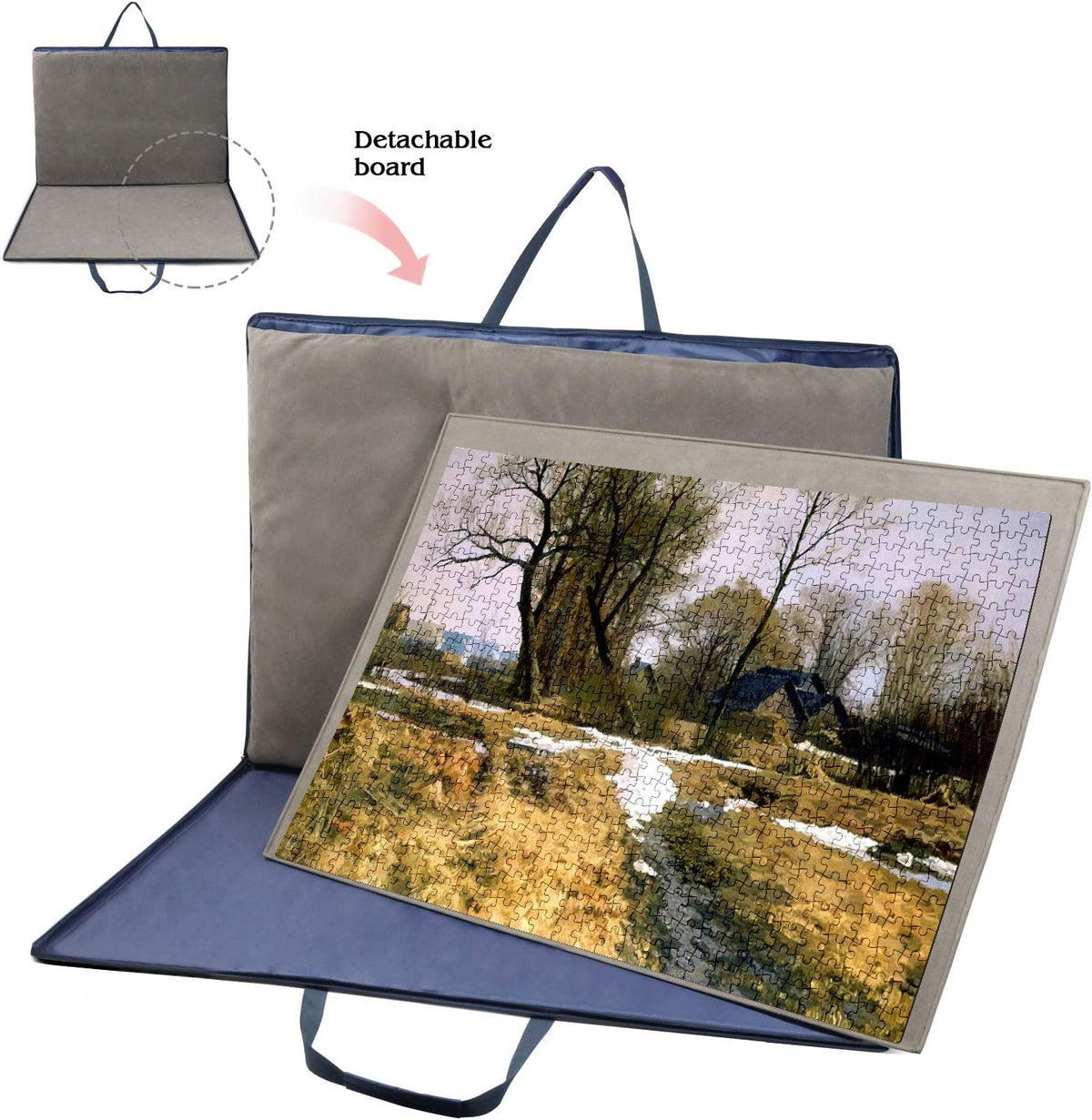 Lavievert 1500 Piece Jigsaw Puzzle Board with Padded Cover - Up to 1500 pcs - image 2