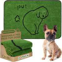 Reusable Puppy Pads, Washable Pee Pads for Dogs 18" x 24" 2 Pack - Pupu-Polyester / 36"x24"(Pack of 2)
