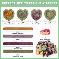 52Pcs Rabbit Chew Sticks, Guinea Pig Toys - 36Pack-sticks Set - image 3
