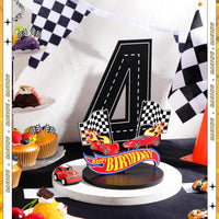 MiniInflat Race Car 5th Birthday Number Sign Centerpiece Race Car - 4th - image 4