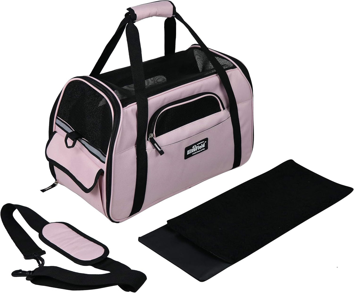 EliteField Soft-Sided Pet Carrier for Cats & Small Dogs – Essentials for Dogs - 19.0"L x 10.0"W x 13.0"H / Pink - image 4