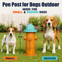 7.8" H Metal Potty Training Fire Hydrant for Dogs to Pee On Indoor - 16" blue & orange - image 2