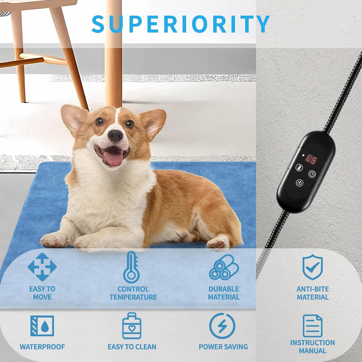 Outdoor Pet Heating Pad for Dogs - L: 23.6"x35.4" - image 4
