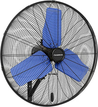 Pro 9500 CFM 24" Outdoor IP44 Waterproof Wall Mount Fan, 3-Speed Oscillating Metal Fans with Enclosure Motor, Heavy Duty Wall Fan for Patio, Warehouse, Garage, and Jobsite