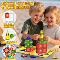42PCS Mini Magnetic Tiles Travel Set with Iron Storage Box - 40 PCS - image 4