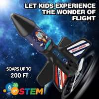 Rocket Launcher for Kids - Self-Launching 200 ft Motorized Outdoor Electric Play Toy, High Flying - Blue - image 2