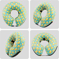 CuteBone Inflatable Dog Cone with Removable Soft Fleece Covers for Small/Medium/Large Dogs and Cats Neck Donut Collar After Surgery GWB04L