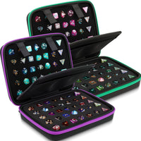 Aoriher 1 Pcs Dice Case with Removable Slotted Tray - Purple,Green