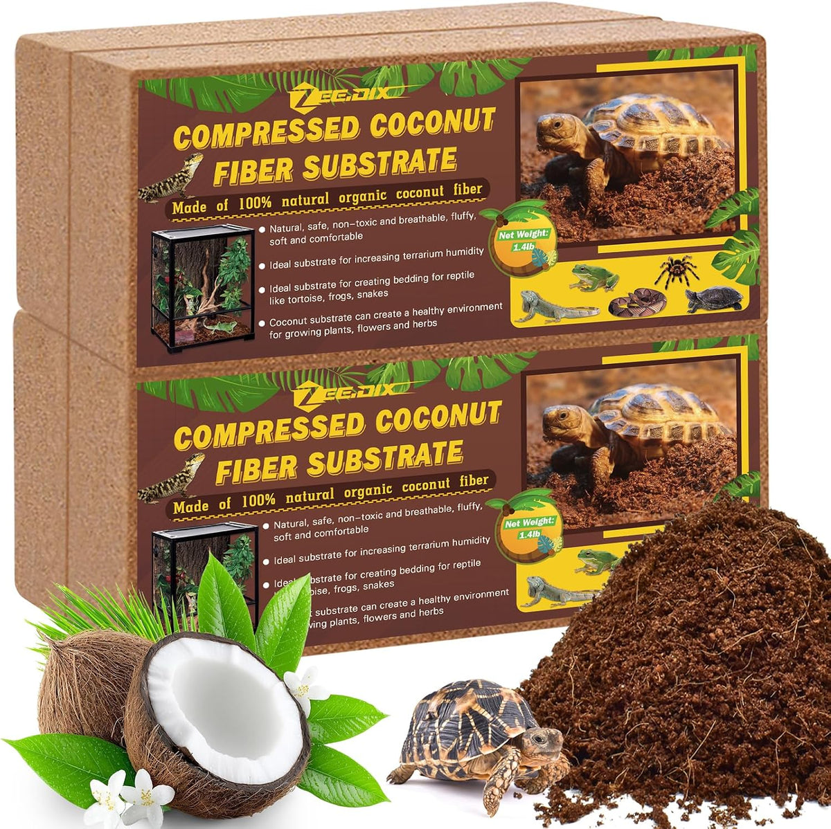 2 Pack Coconut Fiber Substrate - 4pcs