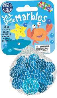 House of Marbles Solar System Net Bag of Marbles - Sea-Shine Blue