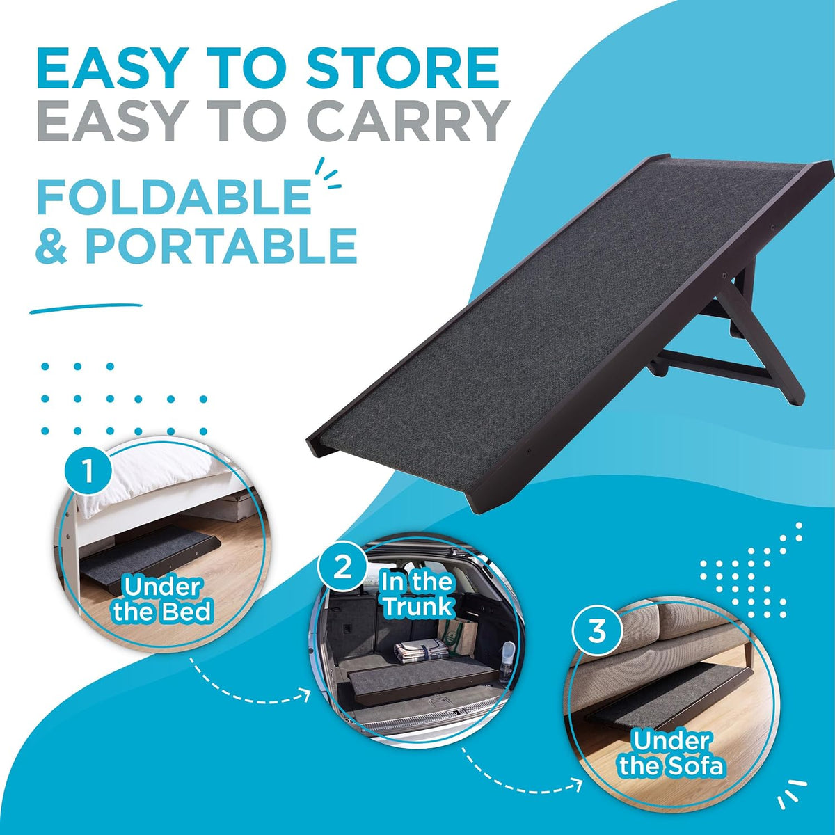 Internet's Best Adjustable Pet Ramp - Espresso - 16" - image 4
