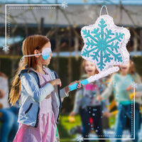 3 Pcs Soccer Ball Piñata with Blindfold Stick Soccer Birthday Party - Snowflake - image 2